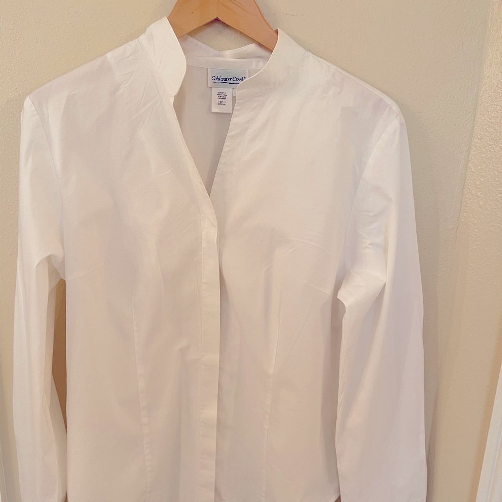 Coldwater Creek white blouse Size L.